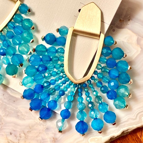 🌺🎉HP🎉🌺 NWT Kendra Scott Diane Beaded Gemstone Statement Earrings - Picture 3 of 16